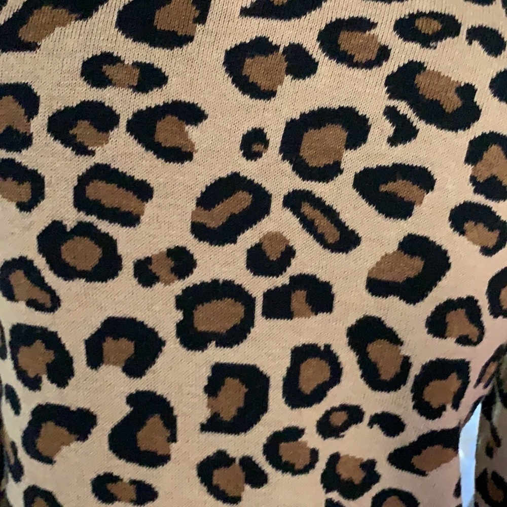 Rachel Zoe leopard print full zip cardigan sweater Size XS - Picture 9 of 11
